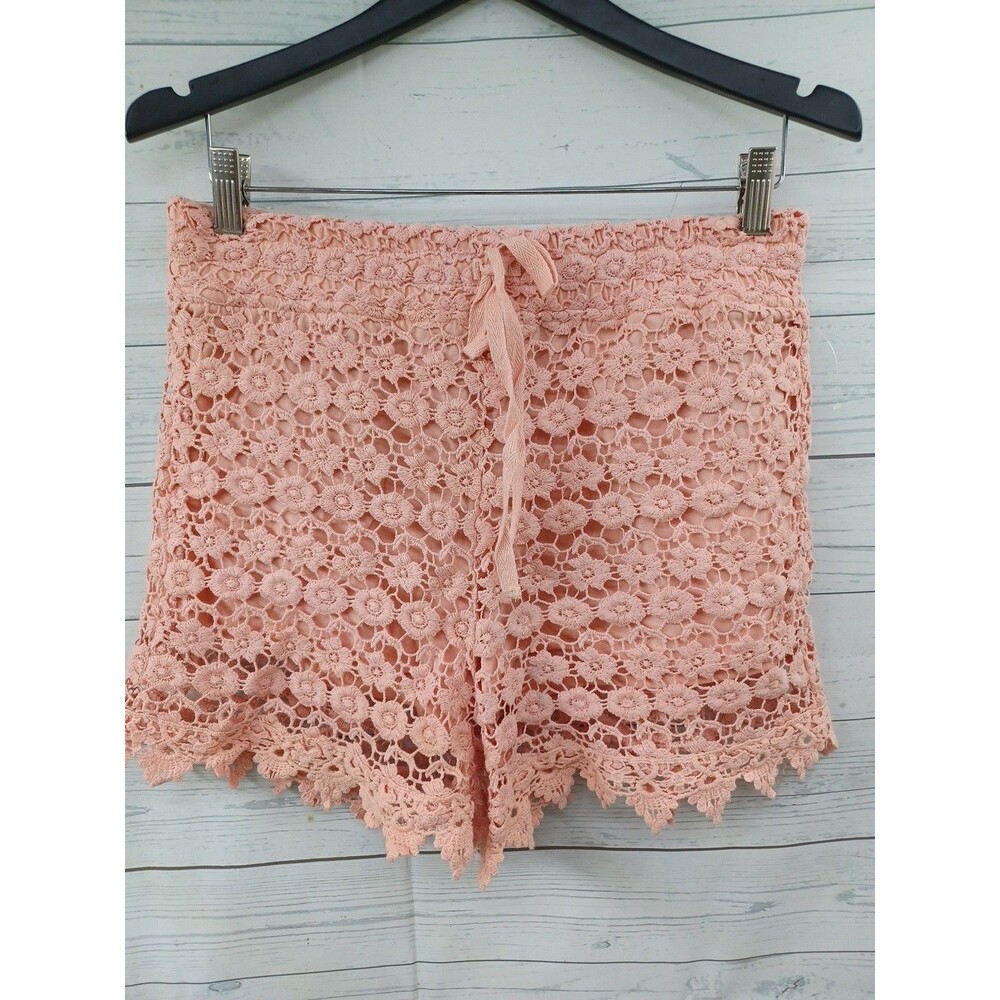 WallFlower The Shorty Short Womens Lace Pink Sz L